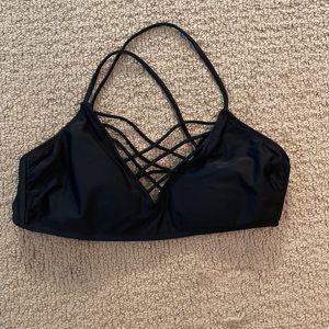 Black bathing suit top
